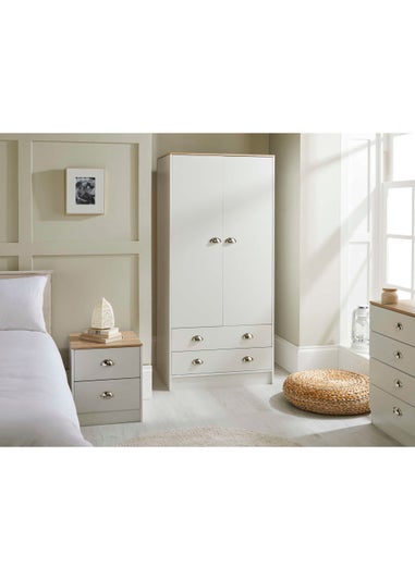 Lloyd Pascal Linwood Two Drawer Two Door Wardrobe (160cm x 74cm x 50cm)