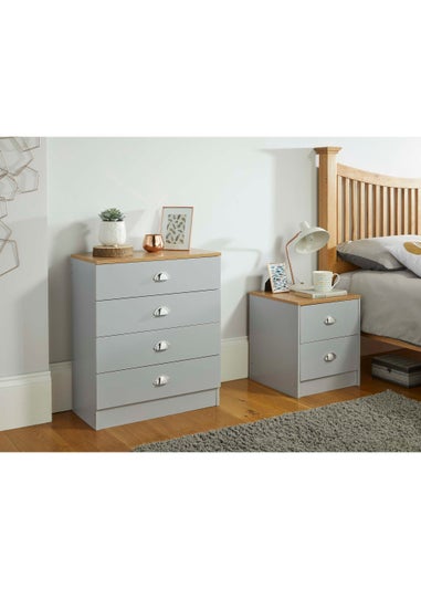 Lloyd Pascal Linwood Four Drawer Chest of Drawers (70cm x 60cm x 30cm)