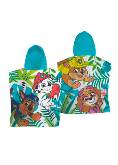 Paw Patrol Jungle Hooded Beach Towel Poncho