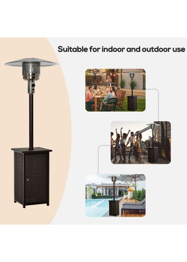 Outsunny 12KW Patio Gas Heater (81cm x 81cm x 221cm)