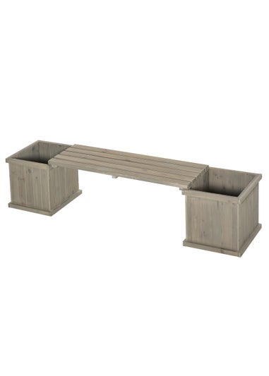 Outsunny Wooden Garden Bench Planter (176cm x 38cm x 40cm)