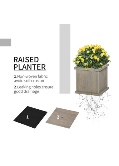 Outsunny Wooden Garden Bench Planter (176cm x 38cm x 40cm)