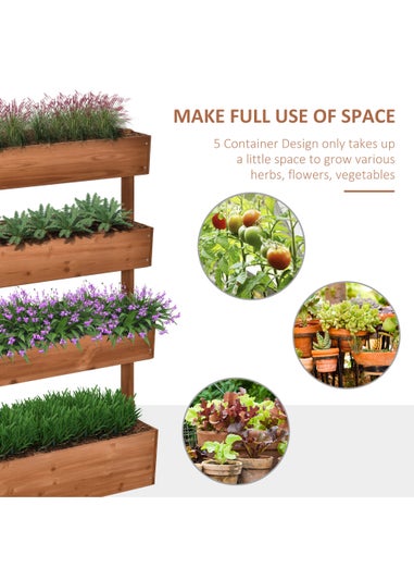 Outsunny Raised Garden Bed Box (85cm x 45cm x 141cm)