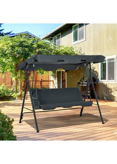 Outsunny Outdoor 3 Seat Canopy Swing Chair (172cm x 110cm x 153cm)