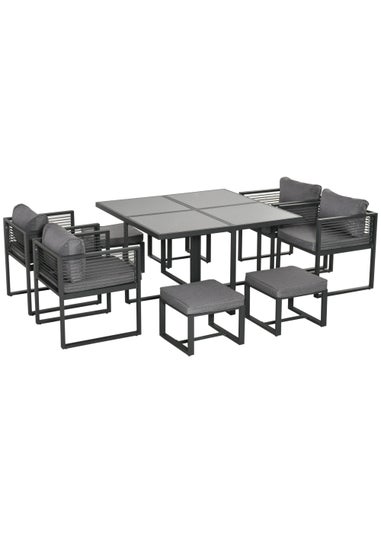 Outsunny 8 Seater Cube Dining Set