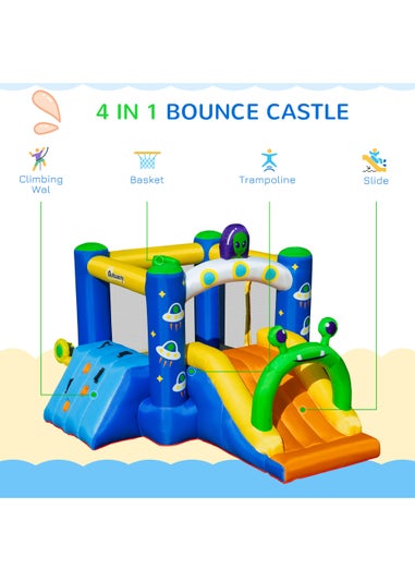 Outsunny Large Alien Bouncy Castle (200cm x 315cm x 240cm)