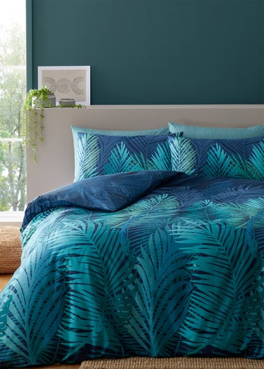 Catherine Lansfield Tropical Palm Reversible Duvet Cover