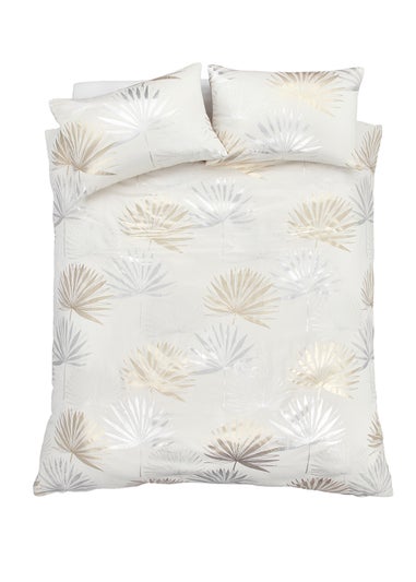 Catherine Lansfield Luxe Palm Jacquard Duvet Cover