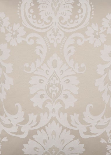 Catherine Lansfield Damask Jacquard Lined Eyelet Curtains