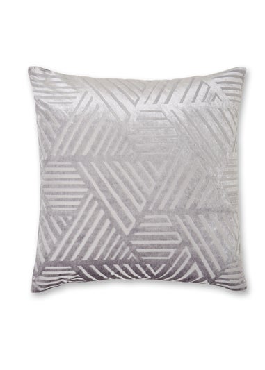 Catherine Lansfield Geo Cut Velvet Cushion (45x45cm)