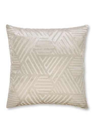 Catherine Lansfield Geo Cut Velvet Cushion (45x45cm)