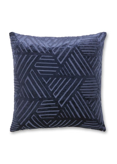 Catherine Lansfield Geo Cut Velvet Cushion (45x45cm)