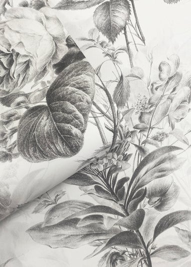 Muriva Toile Floral Wallpaper