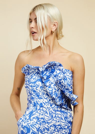 Little Mistress Multicoloured Floral Bardot Jumpsuit