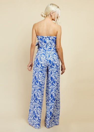 Little Mistress Multicoloured Floral Bardot Jumpsuit