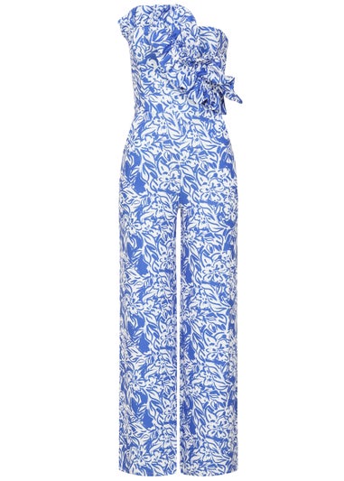 Little Mistress Multicoloured Floral Bardot Jumpsuit