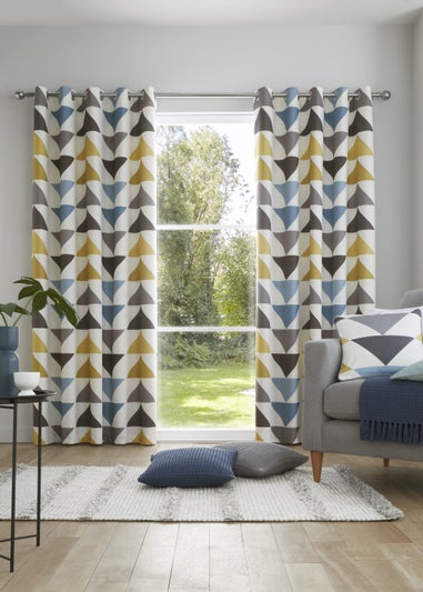 Fusion Brodrick Pair of Eyelet Curtains