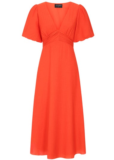 Little Mistress Orange Angel Sleeve Maxi Dress