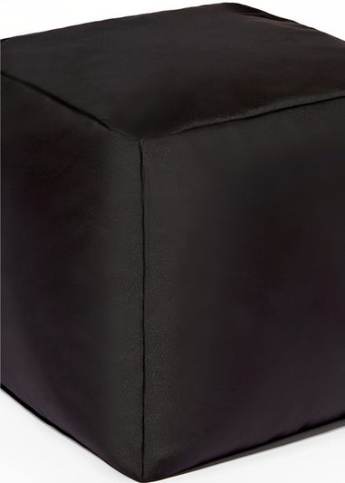 Kaikoo Suede Cube Beanbag Black