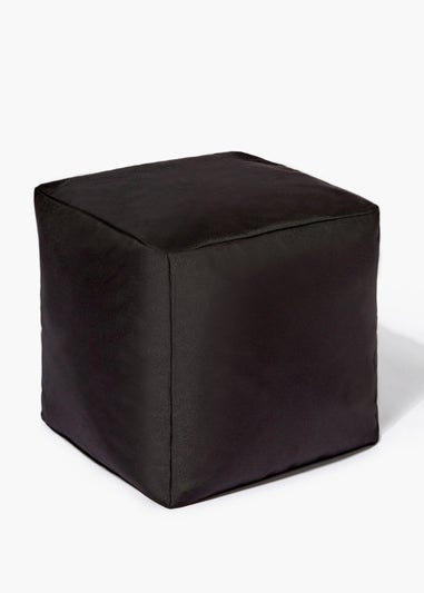 Kaikoo Suede Cube Beanbag Black