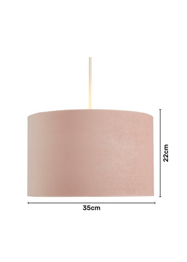 Inlight Velvet Drum Lamp Shade (35cm x 35cm x 22cm)