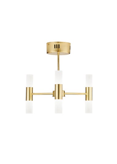 Inlight 3 Arm Brass Tube 6LT Led Chandelier (35cm x 39cm)