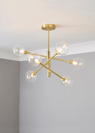 Inlight Nova Semi Flush Ceiling Light Brass (56cm x 60cm x 60cm)