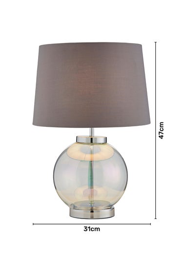 Inlight Iridescent Glass Base Table Lamp (45cm x 31cm)