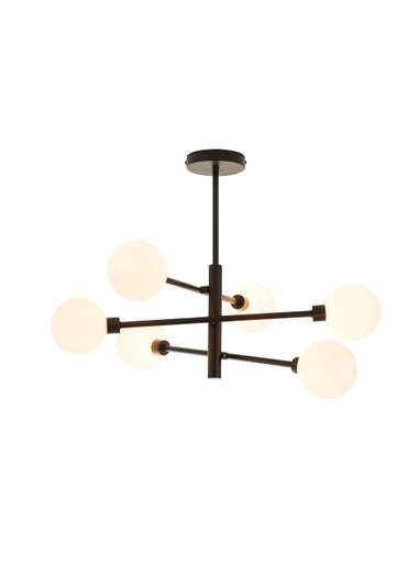 Inlight Nova Semi Flush Ceiling Light Black (56cm x 60cm x 60cm)