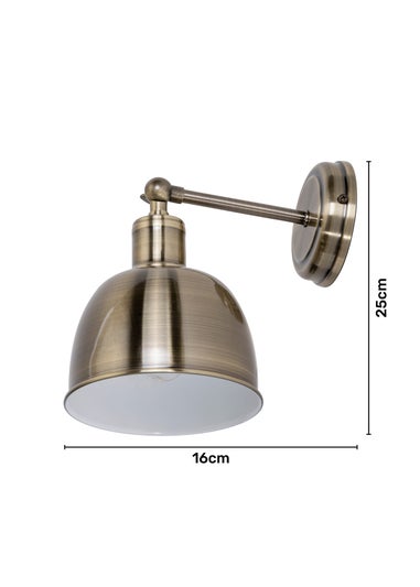 Inlight Austin Metal Wall Light (25cm x 16cm x 16cm)