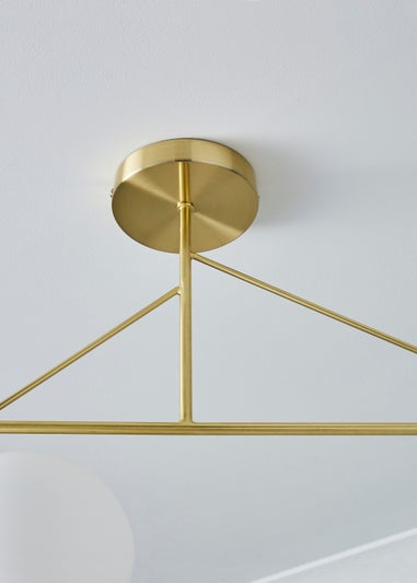 Inlight Balanced Bar Pendant Brass Ceiling Light (35cm x 62cm x 15cm)