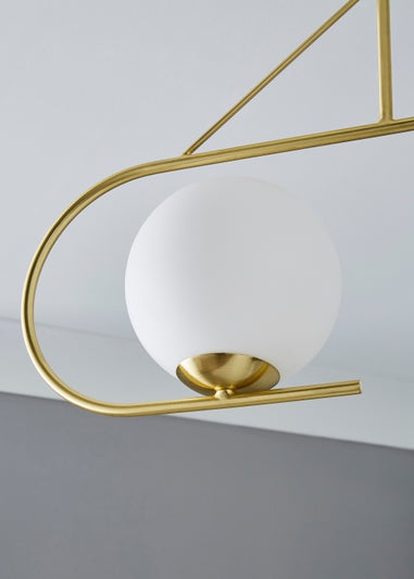 Inlight Balanced Bar Pendant Brass Ceiling Light (35cm x 62cm x 15cm)