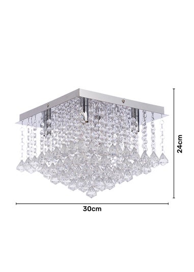 Inlight Lexi Flush Pendant Light (24cm x 30cm x 30cm)