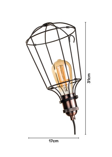 Inlight Callisto Caged Table Lamp (34cm x 20cm x 20cm)