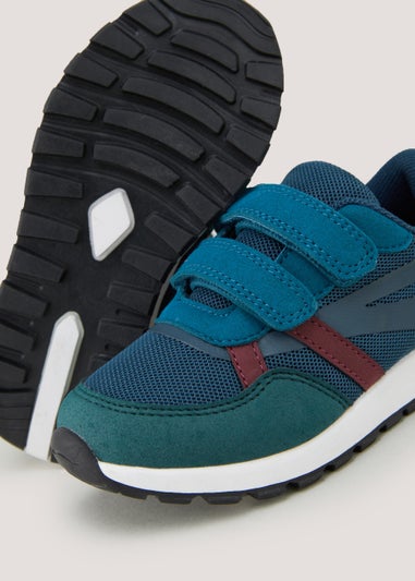 Boys Navy Retro Trainers (Younger 4-12)