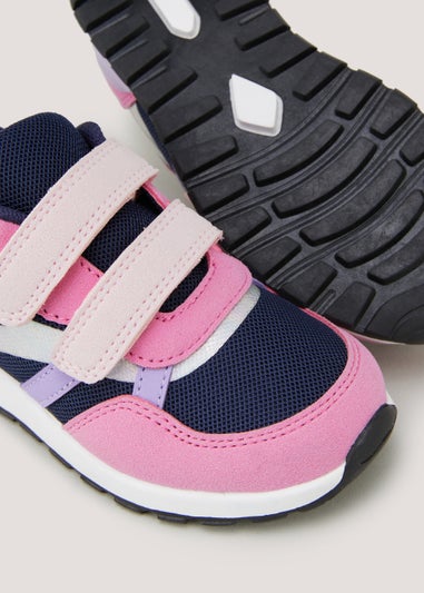 Girls Pink Retro Trainers (Younger 4-12)