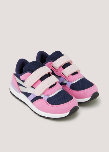 Girls Pink Retro Trainers (Younger 4-12)