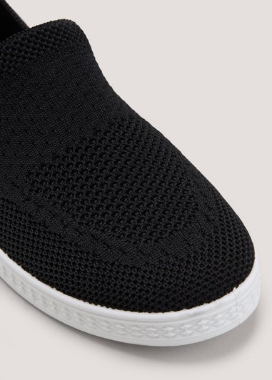 Black Knitted Trainers