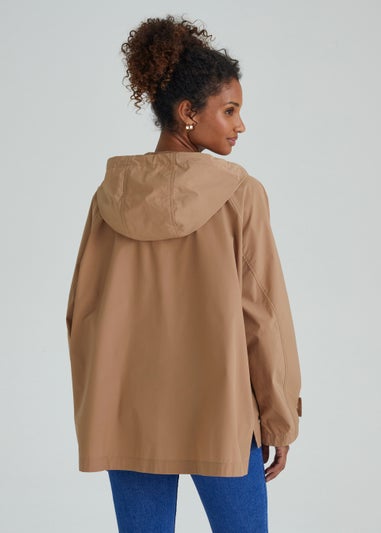 womens beige parka coat