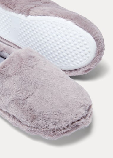 Grey Mule Slippers