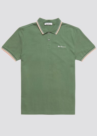 Ben Sherman Green Tipped Polo Shirt
