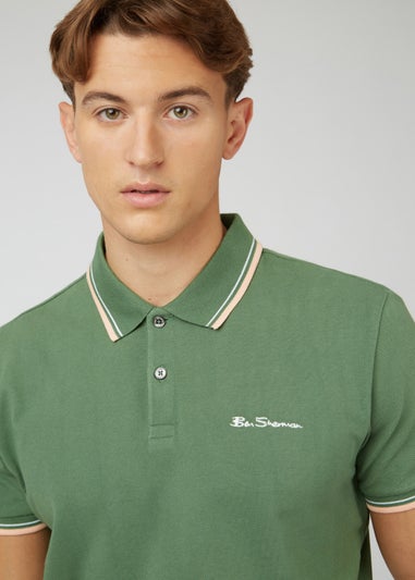 Ben Sherman Green Tipped Polo Shirt