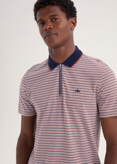 Orange Stripe Polo Shirt