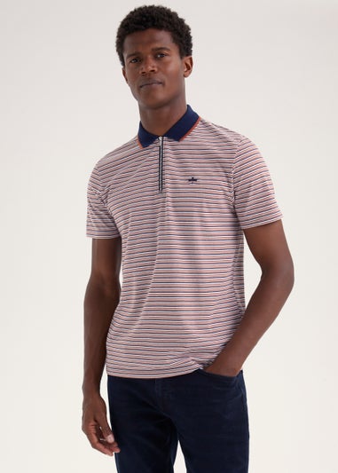 Orange Stripe Polo Shirt