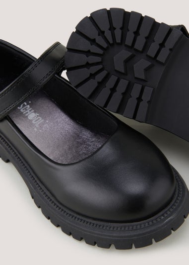 Girls Black School Shoes (Younger 10-Older 5)