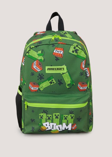 Kids Green Minecraft School Backpack