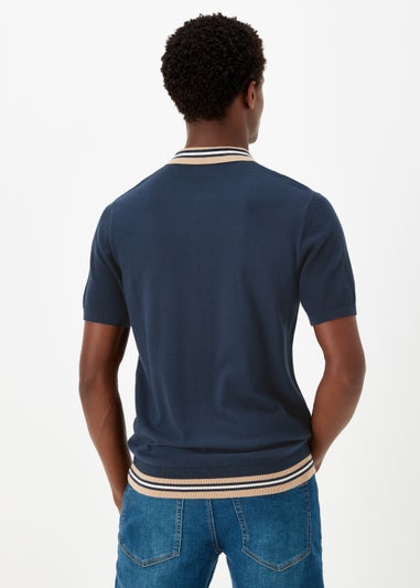 Navy Tipped Polo Shirt