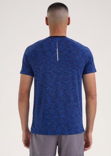 Souluxe Cobalt Blue Space Dye Sports T-Shirt