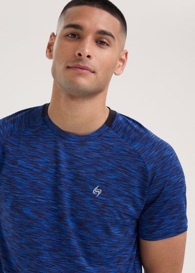 Souluxe Cobalt Blue Space Dye Sports T-Shirt