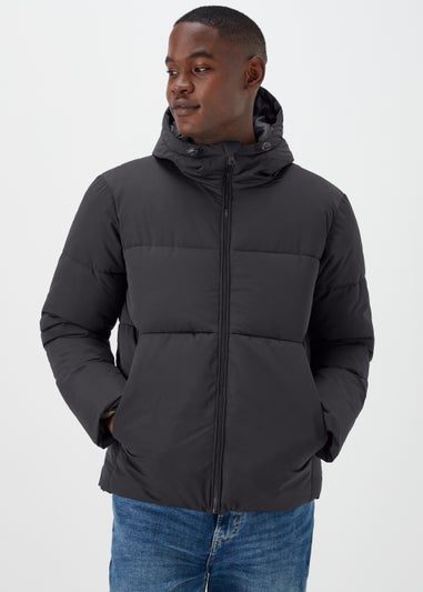 Navy Mid Length Showerproof Puffer Coat Matalan